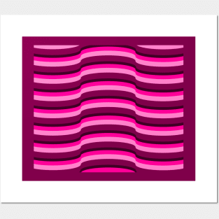 Op Art Magenta Posters and Art